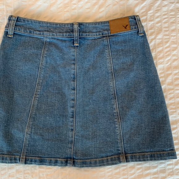 American Eagle Button Up High Waisted Denim Skirt - Picture 2 of 3